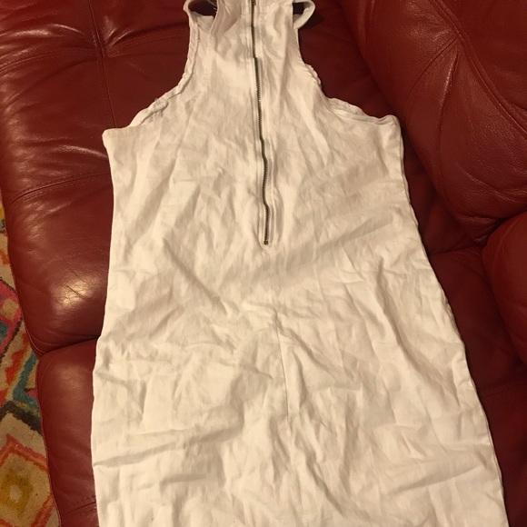 White jean stretchy dress worn once - Picture 2 of 3